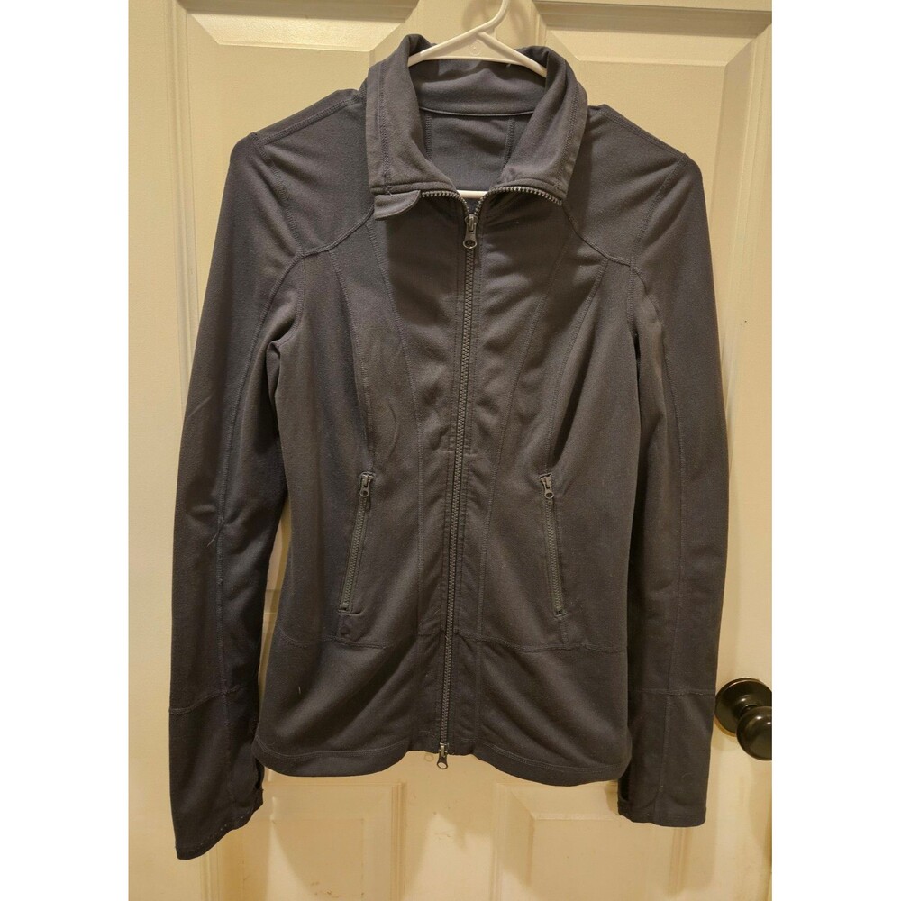 Zella Zip Up Athletic Jacket Blue Gray Size Extra Small Fitted Track Jacket